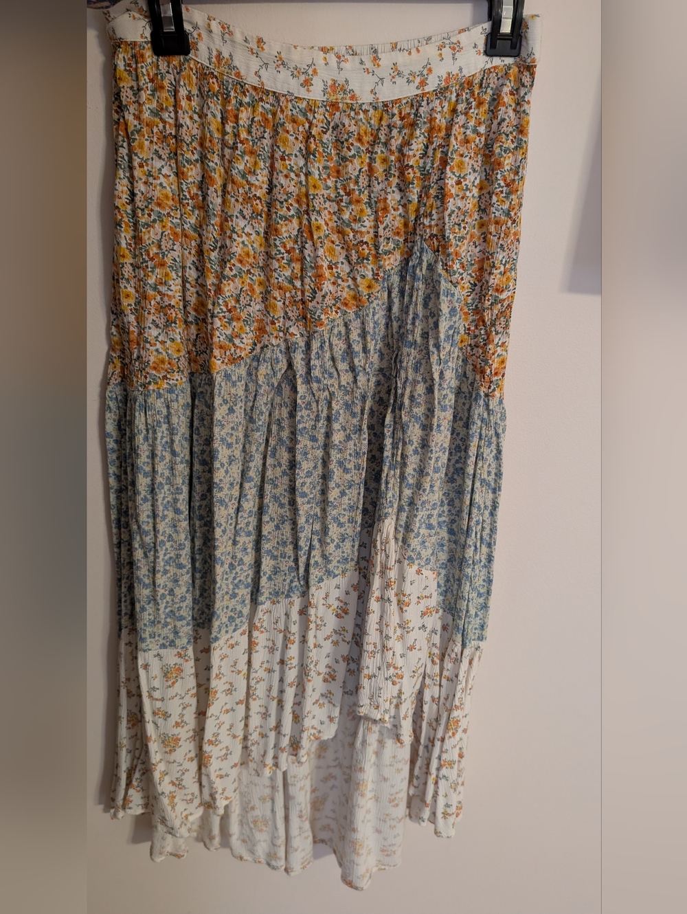 Cute Floral High-low Spring Skirt